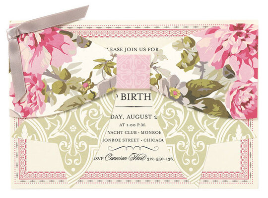 Camilla Bow Die-cut Invitations